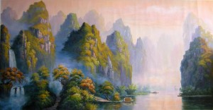 中国风格油画