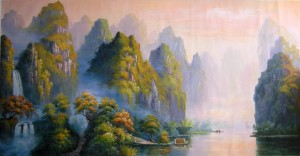 中国风格油画