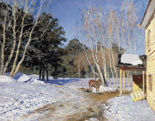 伊萨克·列维坦油画《三月》